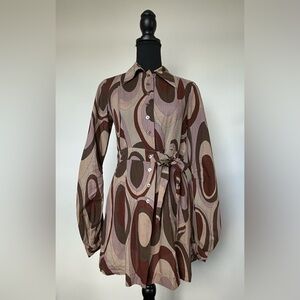 Blue Deep Italian Luxury Women’s Long Sleeve Button Down Blouse  Size 42